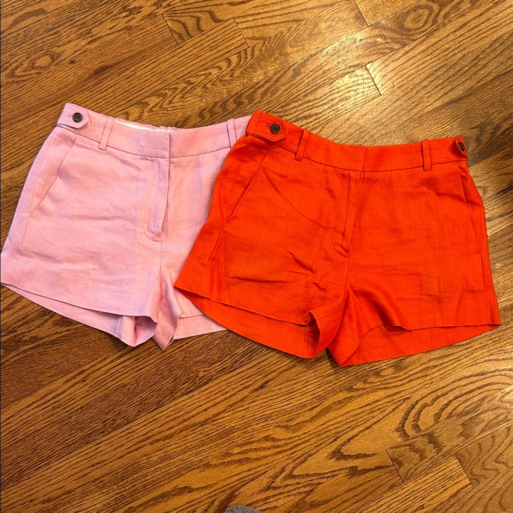 J Crew Pink and Red Women's Shorts (2)